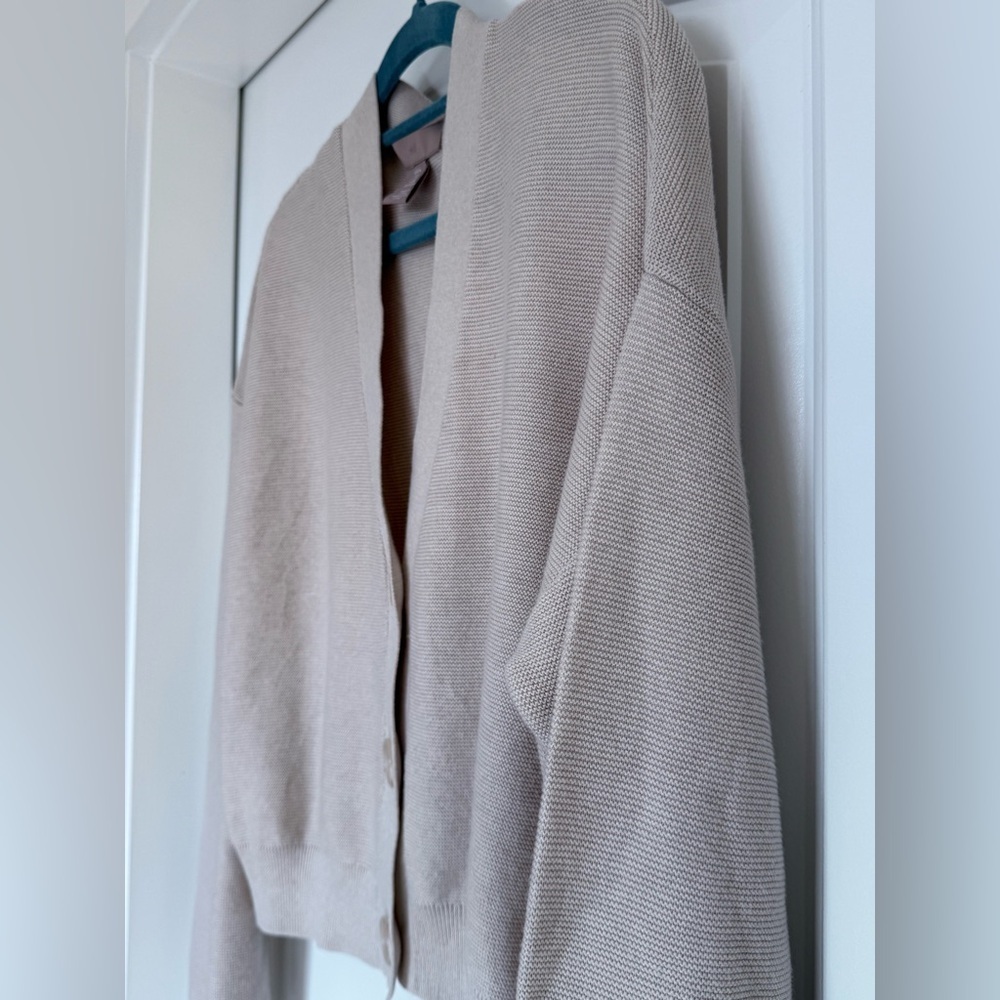 H&M Beige Cardigan Cottagecore size Medium - Picture 3 of 7